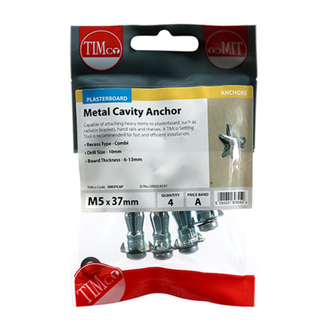 Metal Cavity Anchor - Zinc50037CAP Metal Cavity Anchor - Zinc50037CAP
