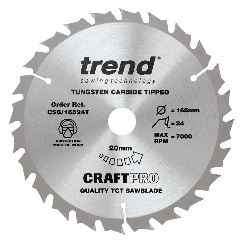 CRAFT SAW BLADE 165MM X24T X20 THIN Main Image