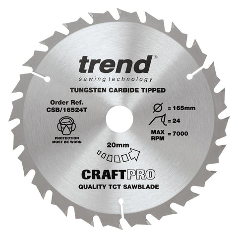 CRAFT SAW BLADE 165MM X24T X20 THIN Main Image