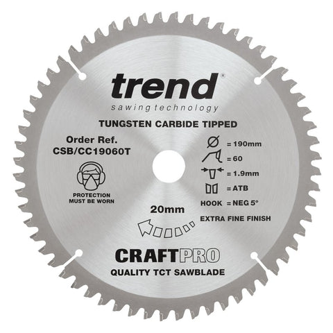 Trend CSB/CC19060T CRAFT BLADE CC 190MM X Main Image