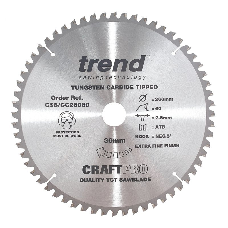 CRAFT BLADE CC 260MM X 60T X 30MM Main Image