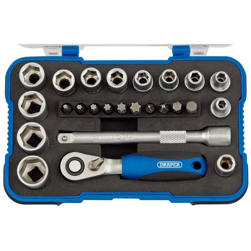 Draper Metric Socket Set, 1/4  Sq. Dr. (25 Piece) Main Image