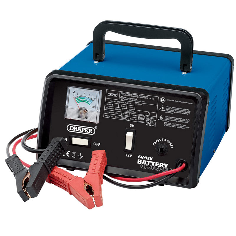 Draper 6/12V Battery Charger, 4.2A Main Image