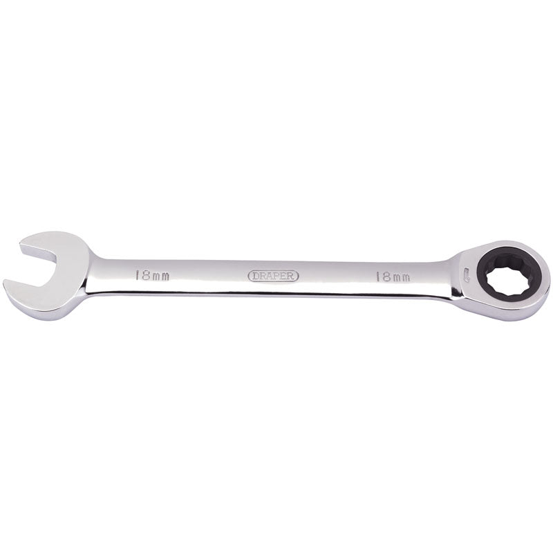Draper Metric Ratcheting Combination Spanner, 18mm Main Image