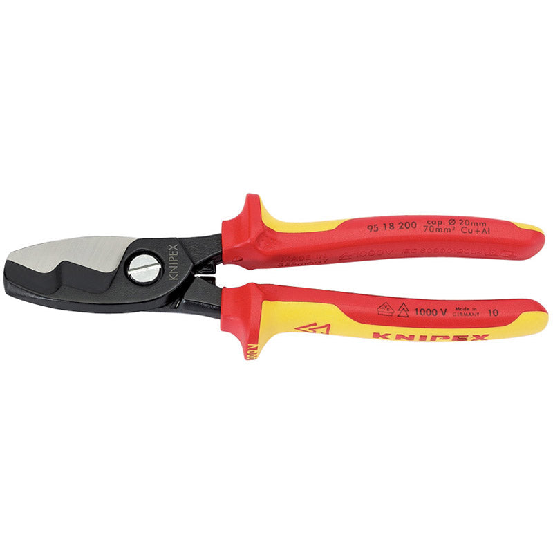 Draper Knipex 95 18 200UKSBE VDE Fully Insulated Cable Shears, 200mm Main Image