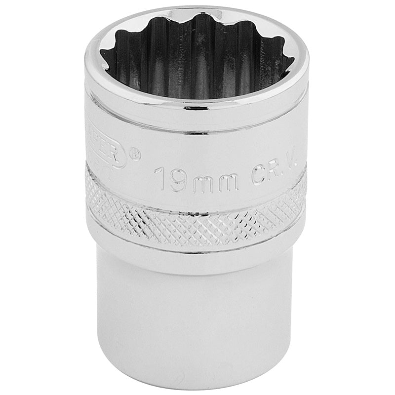 Draper HI-TORQ 12 Point Socket, 1/2  Sq. Dr., 19mm Main Image