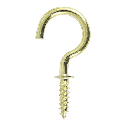 Cup Hooks Round Electro Brass 5055331829337 Main Image