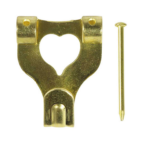 Picture Hanging Hooks Double Electro Brass 5055331829559 Main Image
