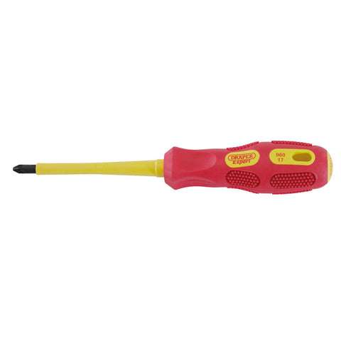 Draper VDE Approved Fully Insulated PZ TYPE Screwdriver, No.2 x 100mm (Display Packed) Main Image
