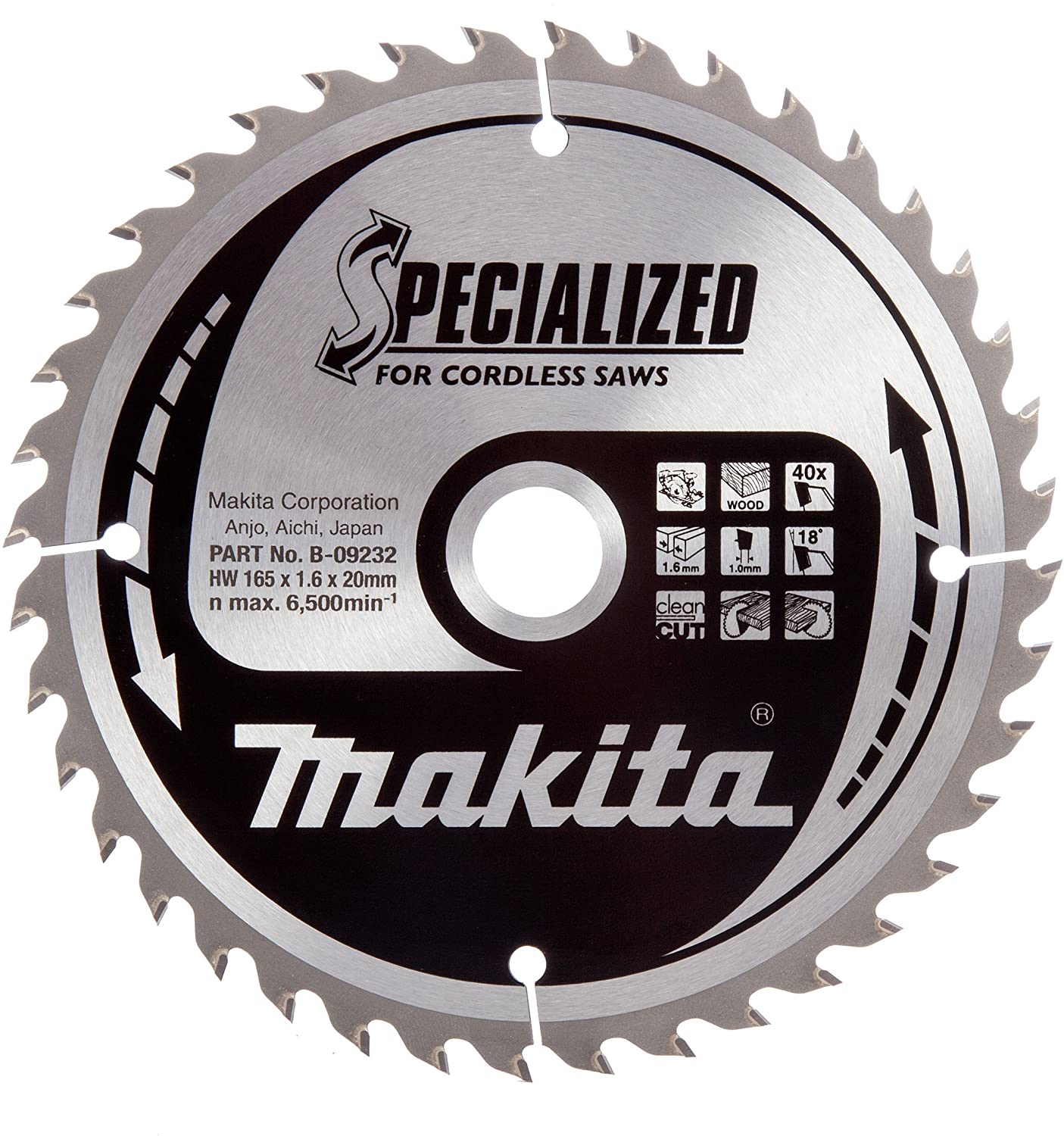 Makita SPECIALIZED CORDLESS SAWS BLADE B-09232 Main Image