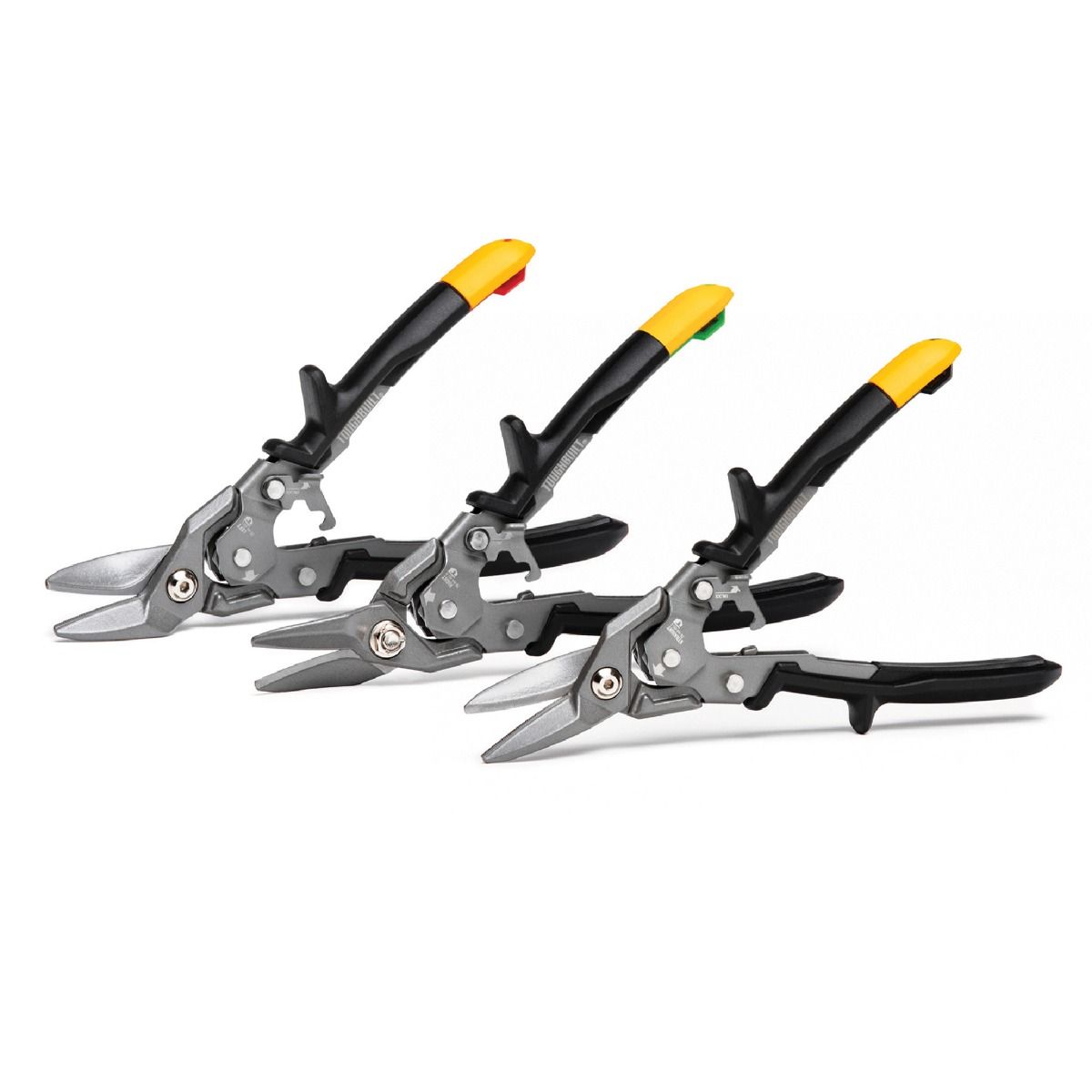 Toughbuilt 3pc Aviation Tin Snip Set (Left, Right & Straight Cut) TB-H4S3-60 Main Image