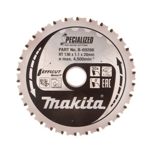 Makita TCT EFFICUT SAW BLADE 136x20x30T (METAL) B-69266 Main Image