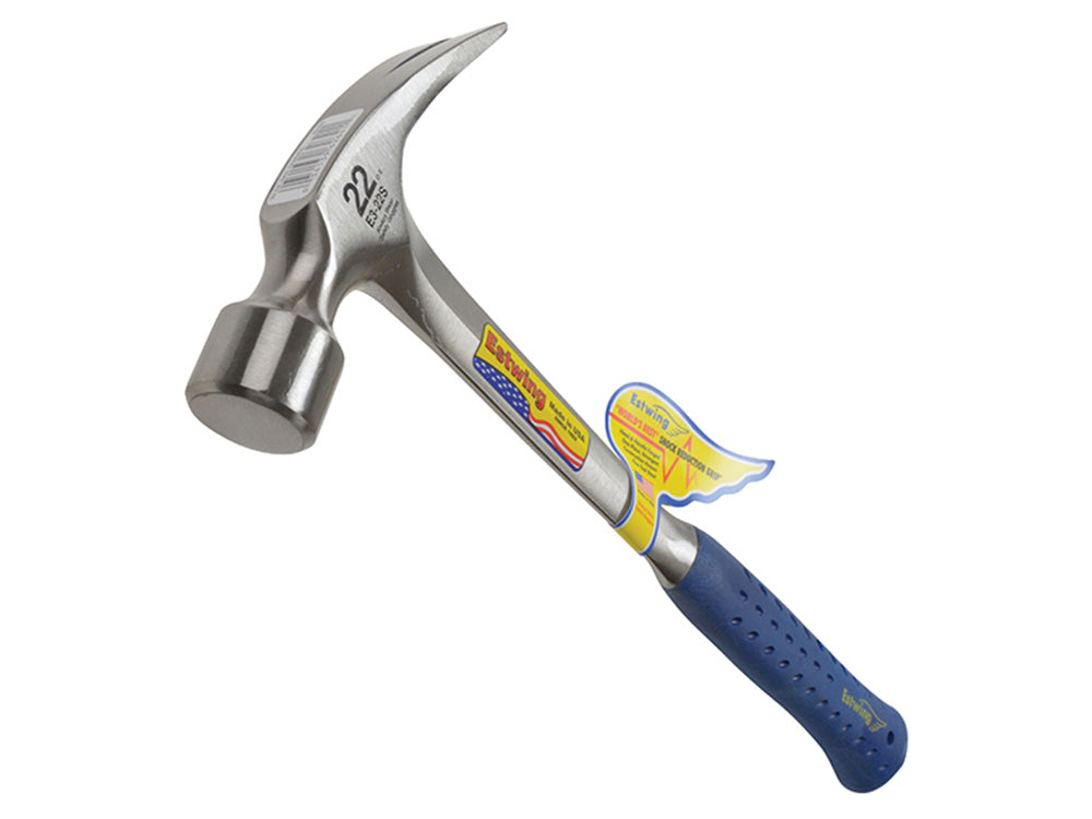 Estwing E3/22S Straight Claw Framing Hammer - Vinyl Grip 616g (22oz)-E3/22S Main Image