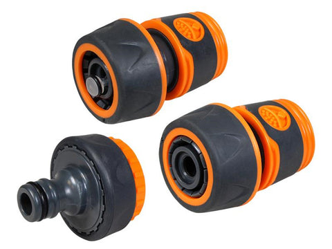 Faithfull 3/4in Plastic Hose Fittings Kit, 3 Piece- Main Image