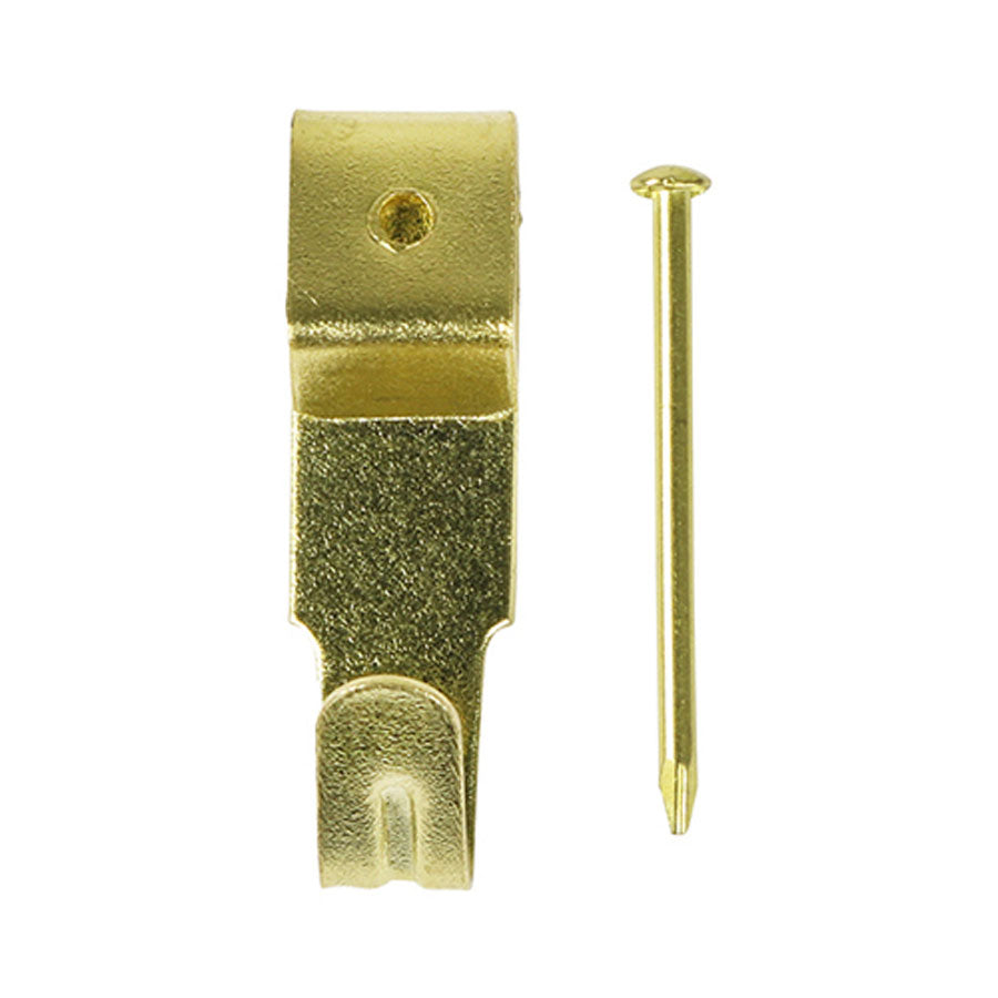 Mixed Picture Hanging Hooks Electro Brass 5055331829566 Main Image