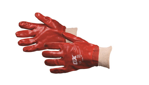 OX Red PVC Knit Wrist Gloves - Size 10 (XL) - OX-S245710 Main Image