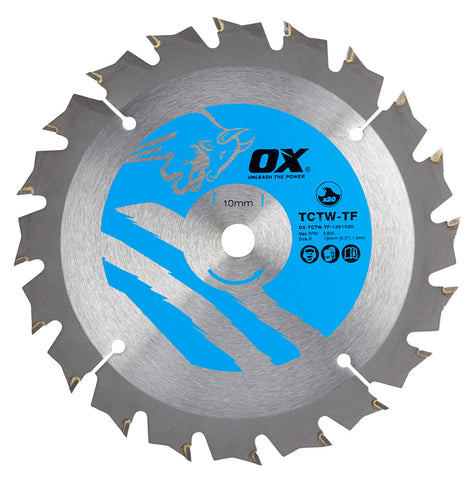 OX Wood Cutting Thin Kerf Circular Saw Blade 136/10mm, 20 Teeth ATB - OX-TCTW-TF-1361020 Main Image