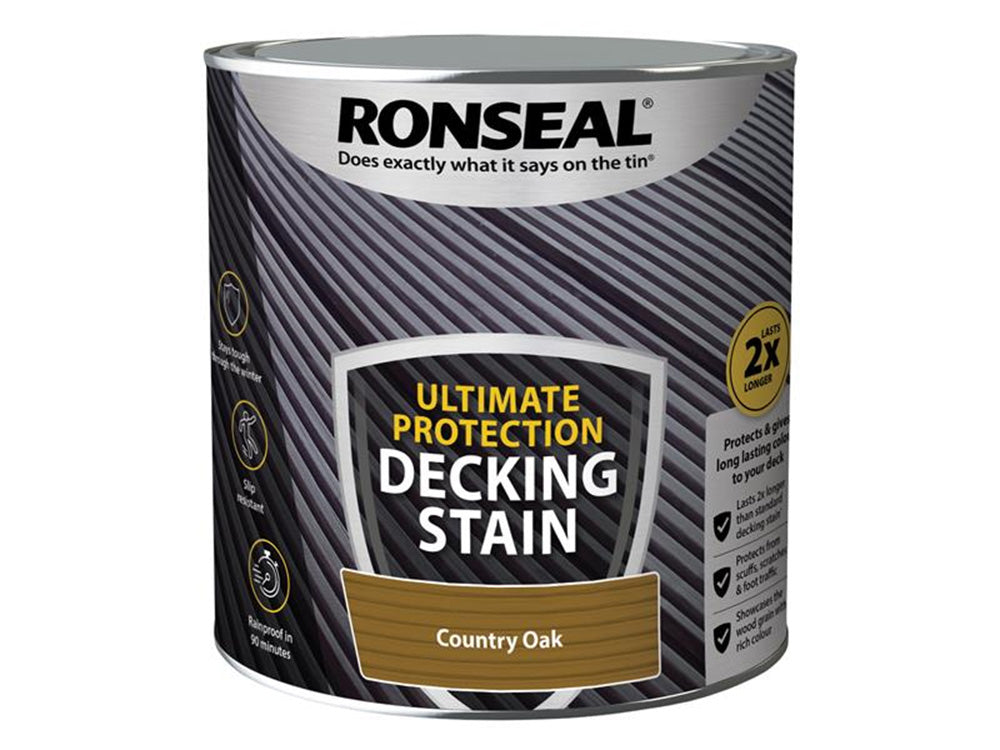 Ronseal Ultimate Protection Decking Stain Country Oak 2.5 litre-39110 Main Image