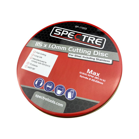 Spectre 115 x 1mm Industrial Quality Universal Cutting Disc (10pcs/Tin) Main Image