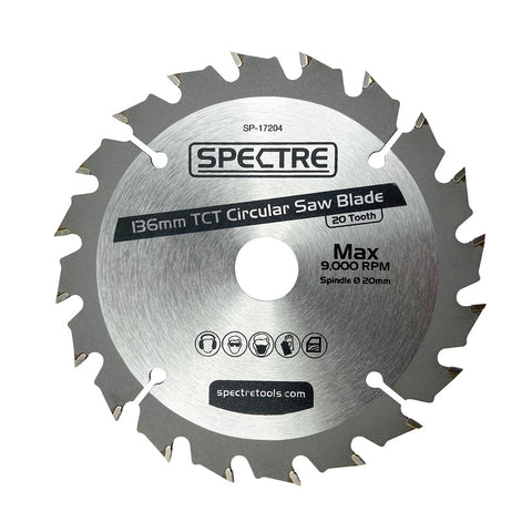 Spectre 136mm 20-tooth TCT Circular Saw Blade Main Image