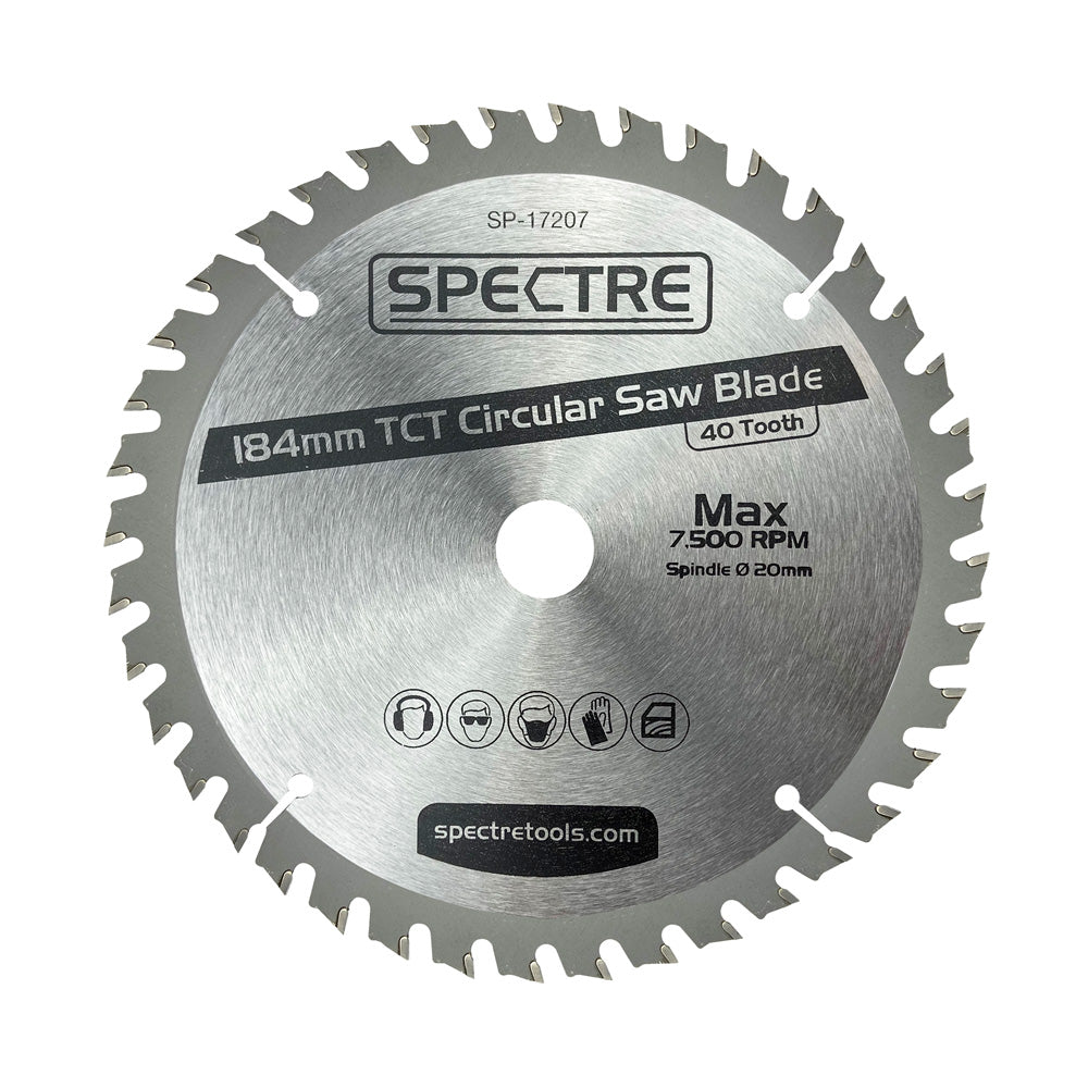 Spectre 184mm 40-tooth TCT Circular Saw Blade Main Image