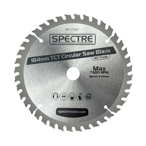 Spectre 184mm 40-tooth TCT Circular Saw Blade Main Image