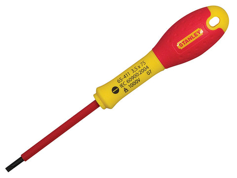 STANLEY FatMax VDE Insulated Screwdriver Parallel Tip 4.0 x 100mm-0-65-412 Main Image