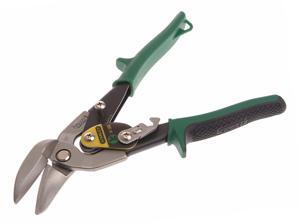 STANLEY Green Offset Aviation Snips Right Cut 250mm (10in)-2-14-568 Main Image