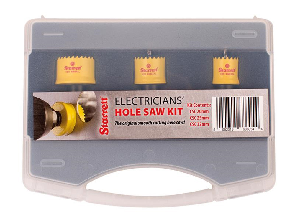 Starrett Cordless Smooth Cut Bi-Metal Holesaw Kit, 3 Piece-KCS03001 Main Image
