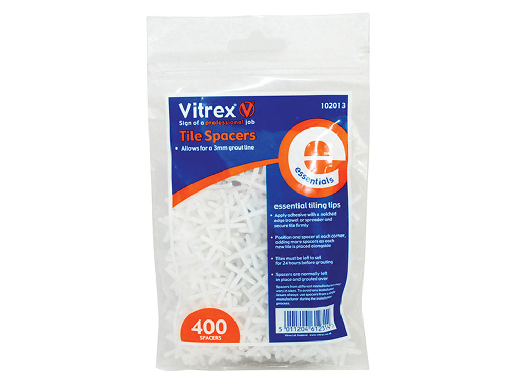 Vitrex Essential Tile Spacers 3mm (Pack 400)-102013 Main Image