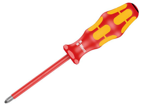 Wera Kraftform Plus 165i VDE Insulated Screwdriver Pozidriv Tip PZ2 x 100mm 05100016001 Main Image