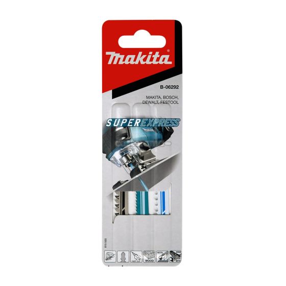 Makita B-06292 Super Express Jigsaw Blade Set x3 Blades for Wood & Metal Main Image