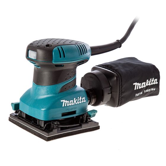 Makita BO4555 Hook & Loop / Clamp Finishing Palm Sander inc Dustbag Main Image