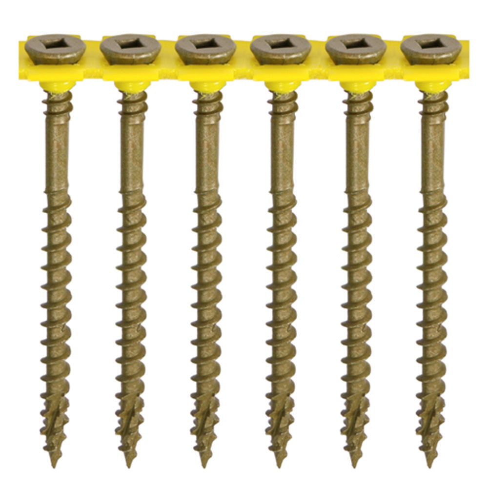 Collated C2 Decking Screws - SQ - Countersunk - Exterior - Green Main Image