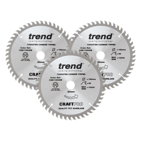 TREND CSB/165/3PK/A 165MM 48T TRIPLE PACK Main Image