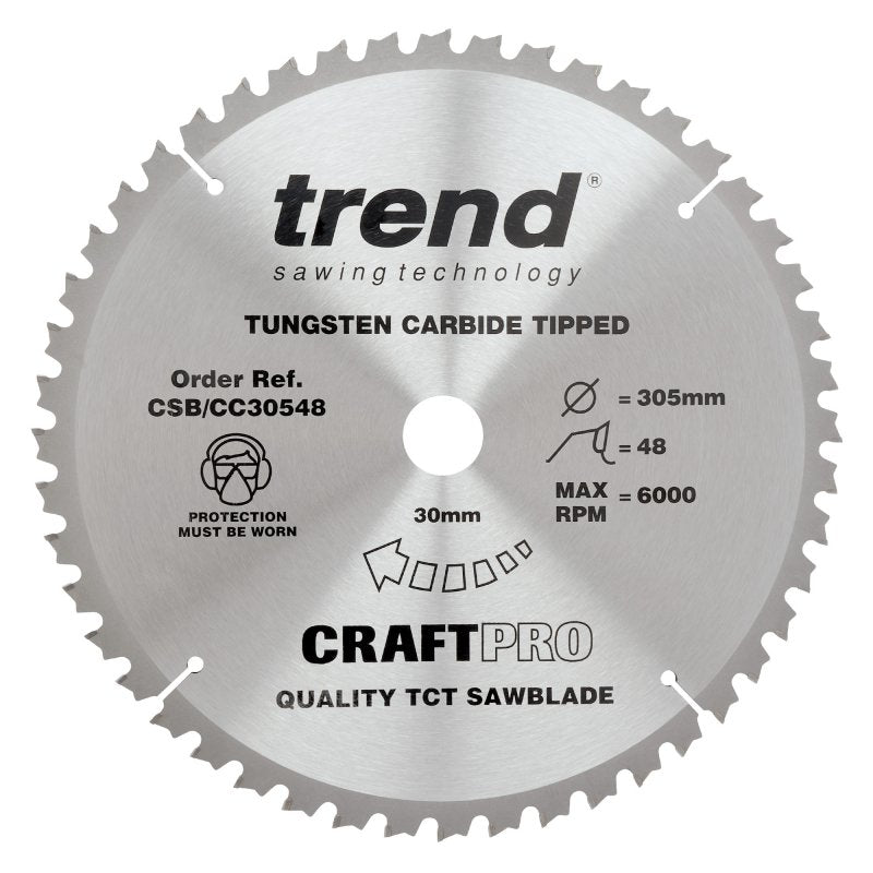 TREND CSB/CC30548 CRAFT BLADE CC 305MM X 48T X 30MM Main Image