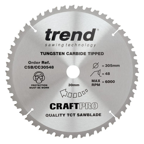 TREND CSB/CC30548 CRAFT BLADE CC 305MM X 48T X 30MM Main Image
