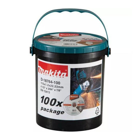 Makita D-18764-100 Thin Cutting Discs In Tub x100 Pcs 115mm Main Image