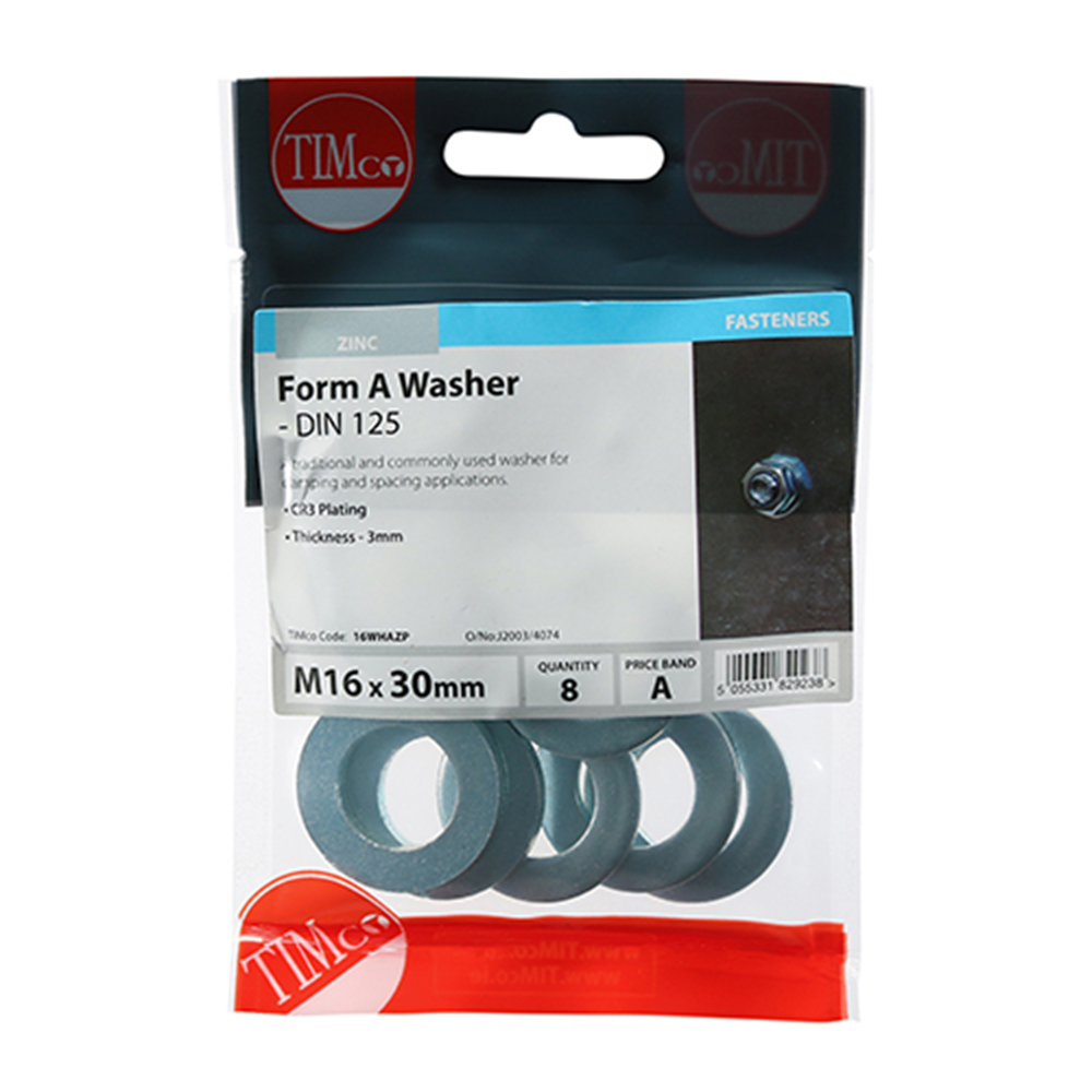 Form A Washer (DIN 125-A) - Zinc