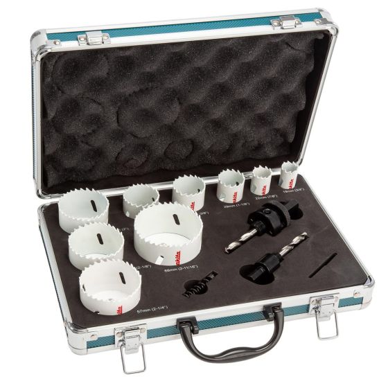 Makita D-47282 Electricians Holesaw Kit x12 Pcs In Carry Case Main Image