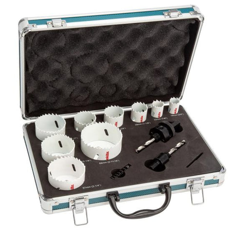 Makita D-47282 Electricians Holesaw Kit x12 Pcs In Carry Case Main Image