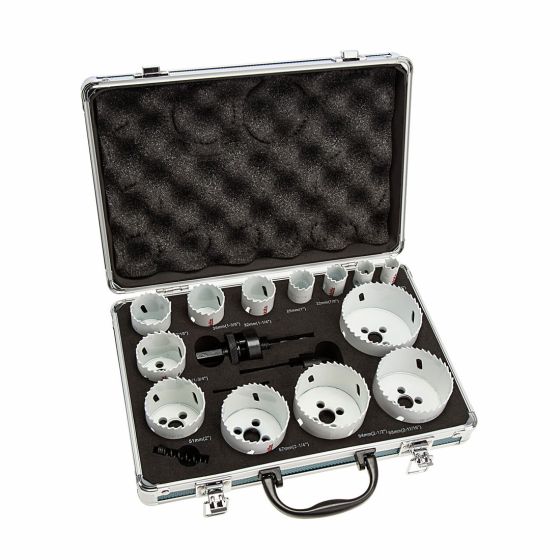 Makita D-47307 Universal Holesaw Kit ALU CAS x16 Pcs In Carry Case Main Image