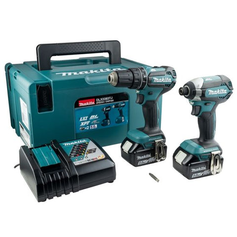 Makita DLX2283TJ 18v Brushless Twin Kit DHP485 Combi & DTD153 Impact Driver inc 2x 5.0Ah Batts Main Image