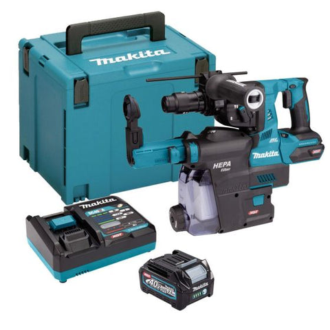 Makita HR004GD102 40v Max XGT SDS+ Plus Rotary Hammer 28mm Inc 1x 2.5Ah Batt & DX14 Dust Box Main Image