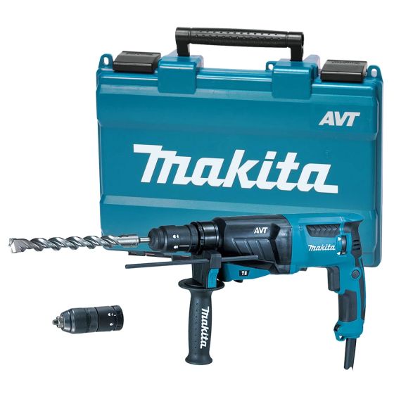 Makita HR2631FT 26mm SDS+ Rotary Hammer Drill inc Quick Change Chuck Main Image