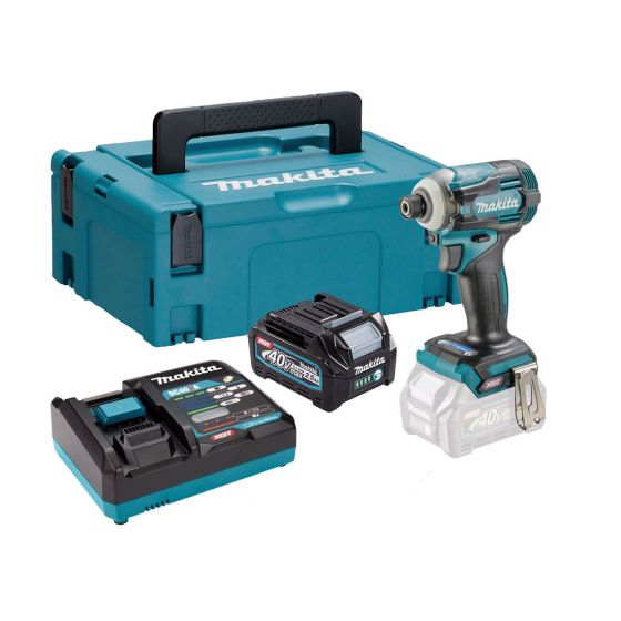 Makita TD001GD103 40v Max XGT 4-Speed Brushless Impact Driver Inc 1x 2.5Ah Battery Main Image