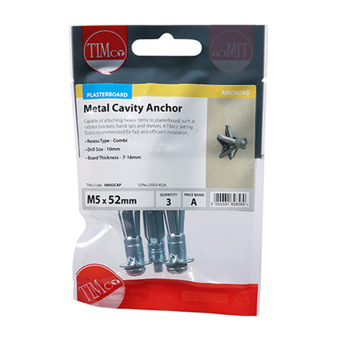 Timco 50052CAP Cavity Anchor (60mm Screw) Main Image