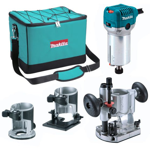 Makita RT0700CX2 1/4  Router / Trimmer with Trimmer, Tilt and Plunge Bases Main Image