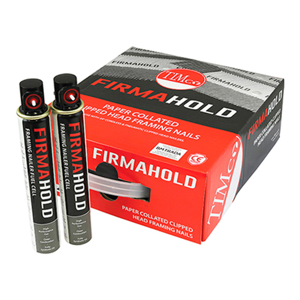 FirmaHold Collated Clipped Head Nails & Fuel Cells - Trade Pack - Ring Shank - Firmagalv Main Image