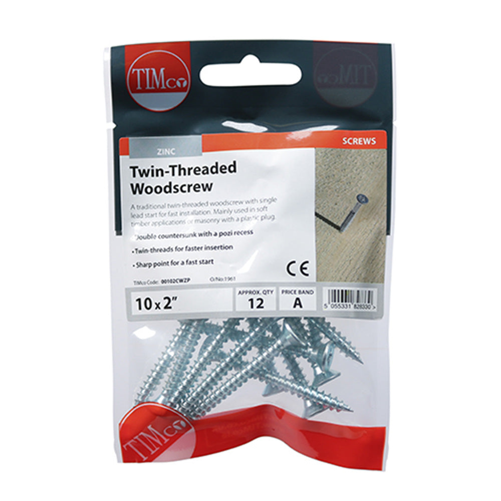 Twin-Thread Woodscrews - PZ - Double Countersunk - Zinc Main Image